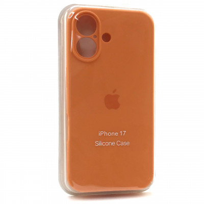 Чехол iP 17 Silicone Case с закрытой камерой (Orange)