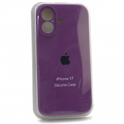 Чехол iP 17 Silicone Case с закрытой камерой (Brinjal)