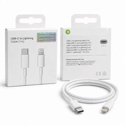 Кабель USB-C Lightning Ip 1м, 20W White  (110 copper)