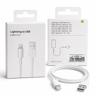 Кабель Lightning IP  1м, White (60 cooper AA)
