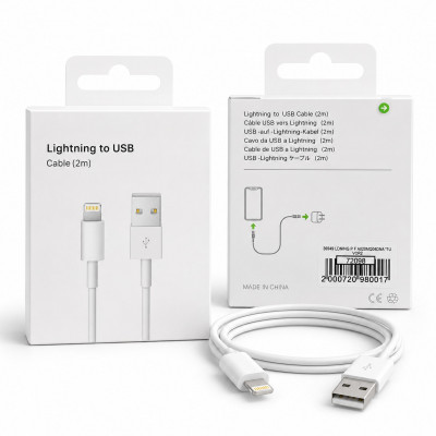 Кабель Lightning IP 2м, White (100 cooper A)