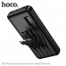 Внешний аккумулятор 10000 mAh HOCO J163 с 4 встр. кабелями Black. Емкость: 10000 мАч 37 Втч Номинальная емкость: 6000 мАч. Вход: USB-C/USB-A кабель: 5В/2А. Выход: USB-A1/USB-A2: 5 В/2 А; USB-C кабель/IP кабель/Micro USB кабель: 5 В/2 А; Общая выходная мощ
