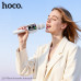 Микрофон беспроводной Hoco L24 White. Диаметр 10 мм. Динамик: 52 мм; мощность: 5 Вт. Емкость аккумулятора: литий-ионный аккумулятор 1200 мАч/18650; время зарядки: 2 часа. Время работы: 4 часа. Поддерживает Bluetooth, USB-флешку, TF-карту, воспроизведение 
