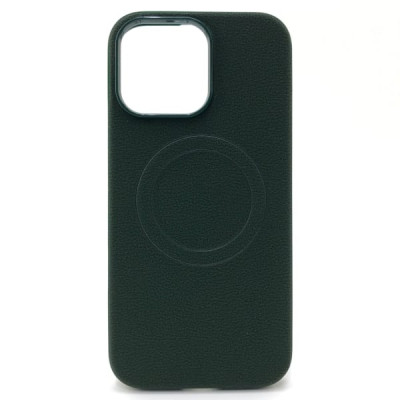 Чехол MagSafe iP 16 Pro Max силиконовый, цвет Dark Green
