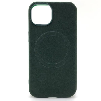Чехол MagSafe iP 15 силиконовый, цвет Dark Green