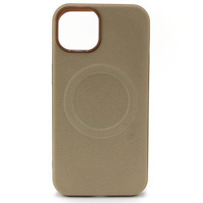 Чехол MagSafe iP 15 силиконовый, цвет Light Brown