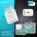 СЗУ-USB-C (Type-C)-Type-C FAIZFULL FC218 1м, PD25W быстрая зарядка, GAN, White