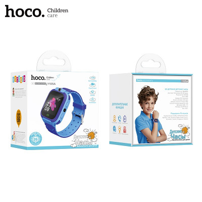 Часы-телефон для детей HOCO Y105A Blue (на русском). Основной экран: 1,44 дюйма; Разрешение: 128х128. Емкость аккумулятора: 400 мАч; Время работы от батареи: 1-2 дня. Поддержка карт Micro SIM; Поддерживаемые сети: GSM. Поддержка множества функций, таких к