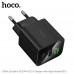 СЗУ-USB-USB-C HOCO CS83A PD20W+QC3.0 18W, Black. ВыходUSB-C: 20 Вт; USB-A: 18 Вт; USB-C+USB-A: 5 В/3 А