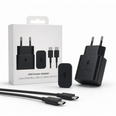 СЗУ-USB-C (Type-C)-Type-C SMG T2510 25W 1м, 3A, ПРЕМИУМ SUPER FAST BLACK(В Упаковке) БЕЗ ЛОГО