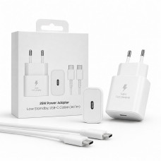 СЗУ-USB-C (Type-C)-Type-C SMG T2510 25W 1м, 3A, ПРЕМИУМ SUPER FAST WHITE(В Упаковке) БЕЗ ЛОГО