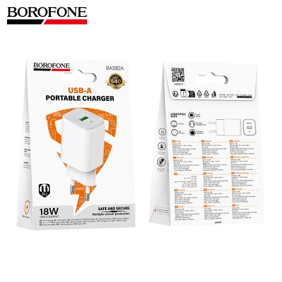 СЗУ-USB BOROFONE BAS82A QC3.0, 18W, White