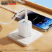 СЗУ-USB-USB-C (Type-C)-Lightning BOROFONE BAS83A 1м, PD20W+QC3.0 18W, White. USB-C+USB-A: 5V/3A.