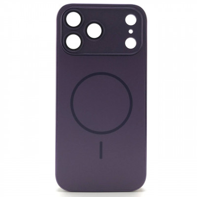 Чехол MagSafe IP 17 Pro Max Matte Glass (с защитой камеры), цвет Purple