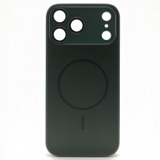 Чехол MagSafe IP 17 Pro Max Matte Glass (с защитой камеры), цвет Dark Green