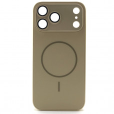 Чехол MagSafe IP 17 Pro Max Matte Glass (с защитой камеры), цвет Gold