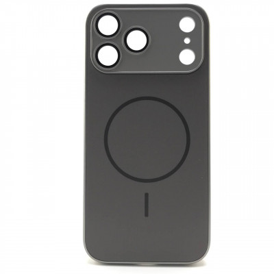 Чехол MagSafe IP 17 Pro Max Matte Glass (с защитой камеры), цвет Gray