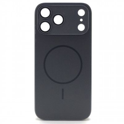 Чехол MagSafe IP 17 Pro Max Matte Glass (с защитой камеры), цвет Black