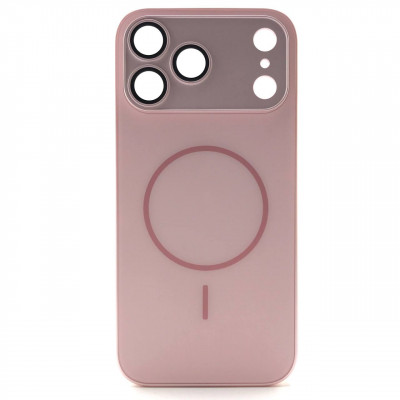 Чехол MagSafe IP 17 Pro Matte Glass (с защитой камеры), цвет Pink