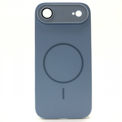 Чехол MagSafe IP 17 Air Matte Glass (с защитой камеры), цвет Blue