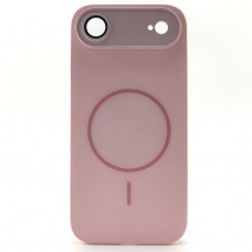 Чехол MagSafe IP 17 Air Matte Glass (с защитой камеры), цвет Pink