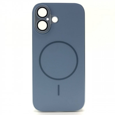 Чехол MagSafe IP 17 Matte Glass (с защитой камеры), цвет Blue