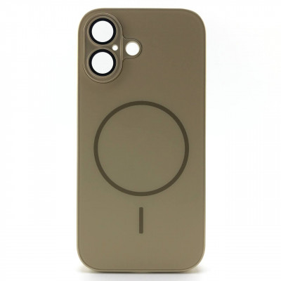 Чехол MagSafe IP 17 Matte Glass (с защитой камеры), цвет Gold