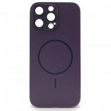 Чехол MagSafe IP 16 Pro Max Matte Glass (с защитой камеры), цвет Purple