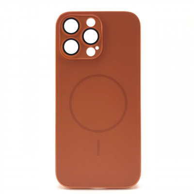 Чехол MagSafe IP 16 Pro Max Matte Glass (с защитой камеры), цвет Orange