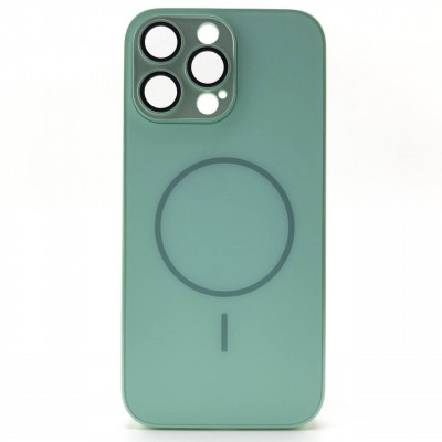 Чехол MagSafe IP 16 Pro Max Matte Glass (с защитой камеры), цвет Mint