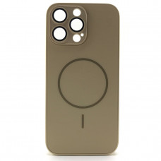 Чехол MagSafe IP 16 Pro Max Matte Glass (с защитой камеры), цвет Gold