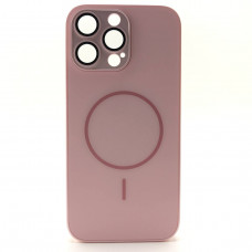 Чехол MagSafe IP 16 Pro Max Matte Glass (с защитой камеры), цвет Pink