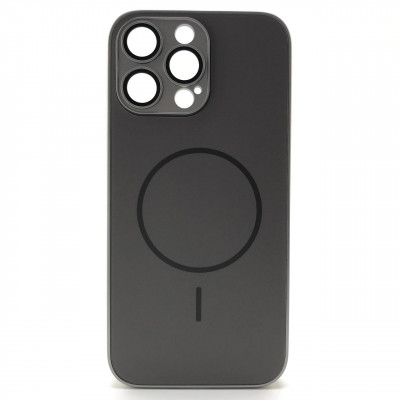 Чехол MagSafe IP 16 Pro Max Matte Glass (с защитой камеры), цвет Gray