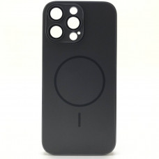 Чехол MagSafe IP 16 Pro Max Matte Glass (с защитой камеры), цвет Black