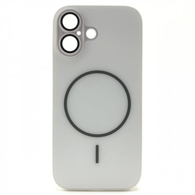 Чехол MagSafe IP 16 Matte Glass (с защитой камеры), цвет White