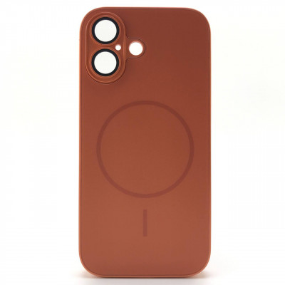 Чехол MagSafe IP 16 Matte Glass (с защитой камеры), цвет Orange