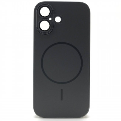 Чехол MagSafe IP 16 Matte Glass (с защитой камеры), цвет Black