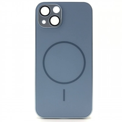 Чехол MagSafe IP 13 Matte Glass (с защитой камеры), цвет Blue
