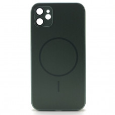 Чехол MagSafe IP 11 Matte Glass (с защитой камеры), цвет Dark Green