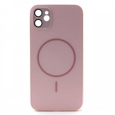 Чехол MagSafe IP 11 Matte Glass (с защитой камеры), цвет Pink