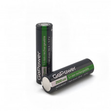 Аккумулятор GoPower INR18650 PC1 Li-ion  30A 3.7V 2500mAh б/з высокоток. плос.конт. (1/100/400)