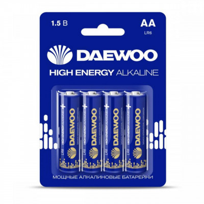 Батарейка Daewoo HIGH ENERGY LR6 AA BL4 Alkaline 1.5V (4/40/960)