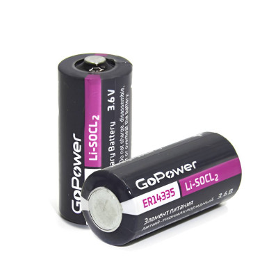 Батарейка GoPower ER14335 2/3AA PC1 Li-SOCl2 3.6V без выводов (1/10/500)