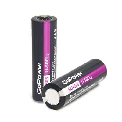 Батарейка GoPower ER14505 PC1 Li-SOCl2 3.6V 2600mAh без выводов (1/10/500)