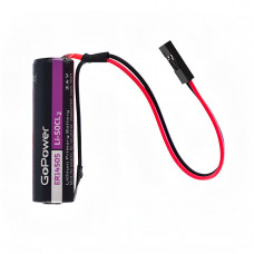 Батарейка GoPower ER14505 PC1 Li-SOCl2 3.6V 2600mAh с коннектором 2.54мм Dupont