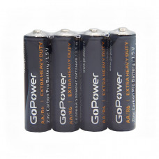 Батарейка GoPower R6 AA Shrink 4 Heavy Duty 1.5V (4/60/1200)
