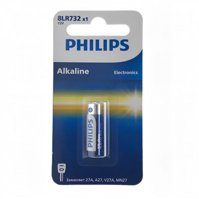 Батарейка Philips LR27/A27/MN27 BL1 Alkaline 12V (1/20/200)