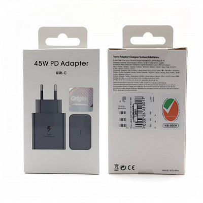 СЗУ-USB-C SMG T4510 45W=45W Black (Без лого, накл Original)
