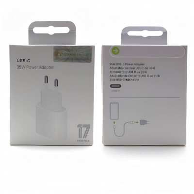 СЗУ-USB-C Ip17Pro Max A2344 (MHJF3ZP/A) 35W=25W White (Без лого)