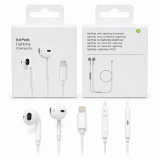 Наушники вкладыши IP EarPods Lightning  (работает напрямую без Bluetooth)